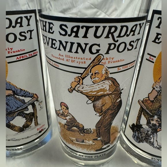 1987 VTG Saturday Evening Post Arby's Summer Scenes Collection Drinking Glasses - Picture 12 of 12